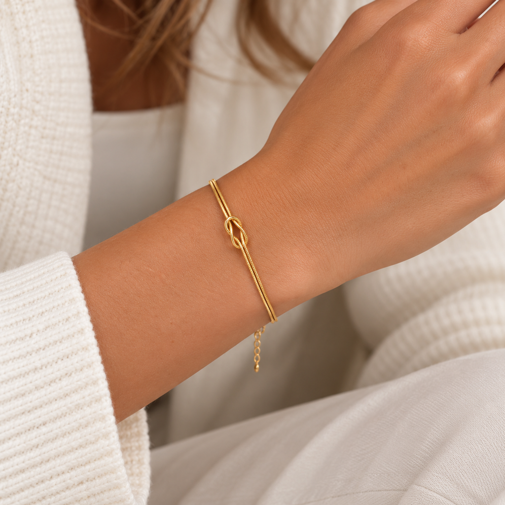 Conjunto de Pulseiras Nó de Amor