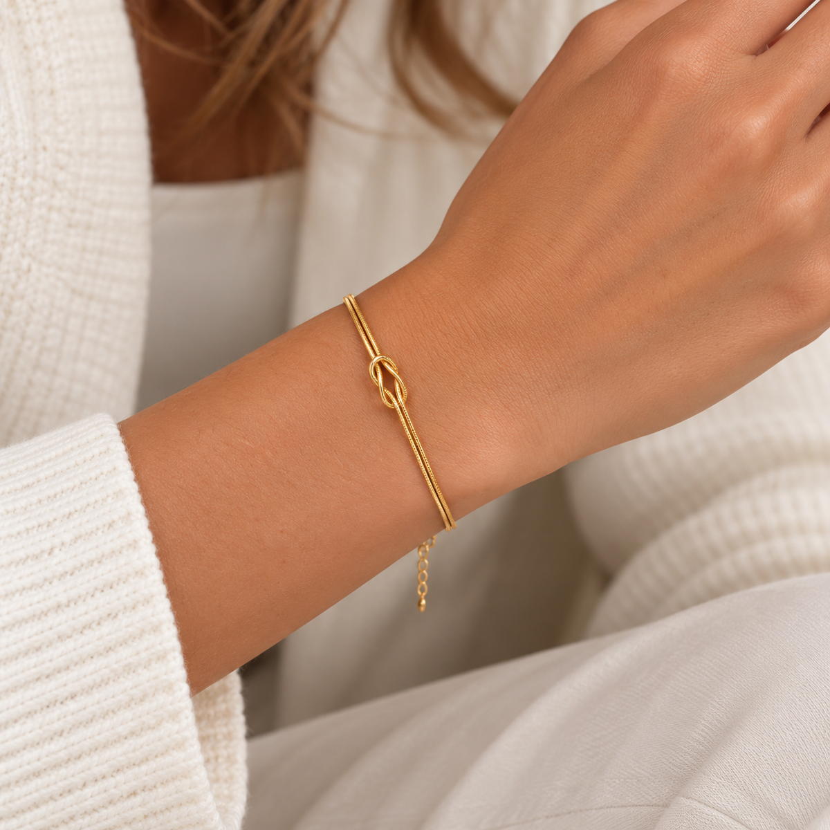 Conjunto de Pulseiras Nó de Amor