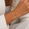 Conjunto de Pulseiras Douradas